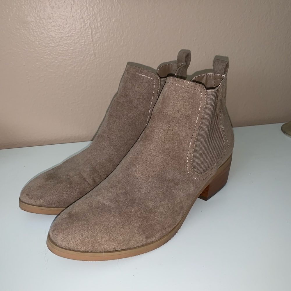 Tan Suede Booties